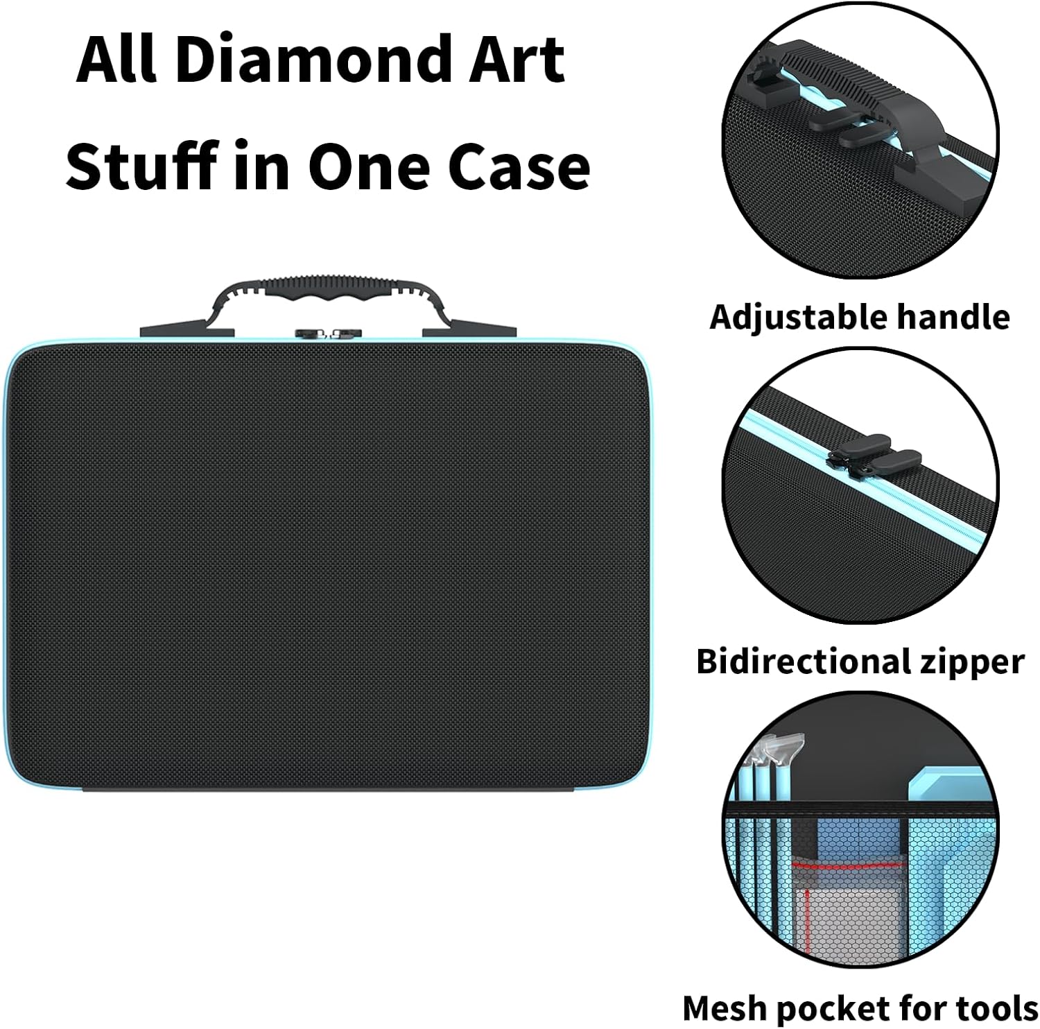 Diamond Painting Storage Containers Art Kits for Adults, 80 Slots Portable Bead Storage Boxes for Diamond Painting Accessories and Tools
