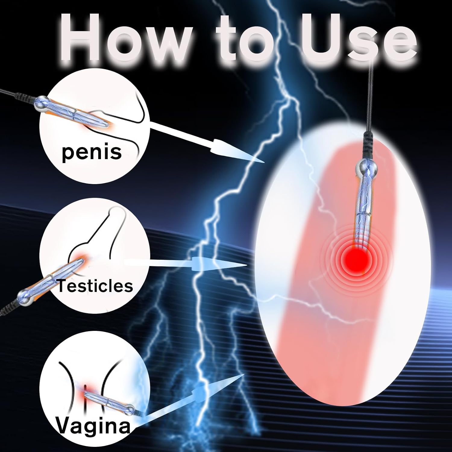 Electric Shock Urethral Plugs for Male Penile ed Ultra-fine Urethral Sound for Men's Penis Torture Masturbation Metal E-stim Electrical Texture Rod Men Urethra Toys Anal Plug for Couples Beginner
