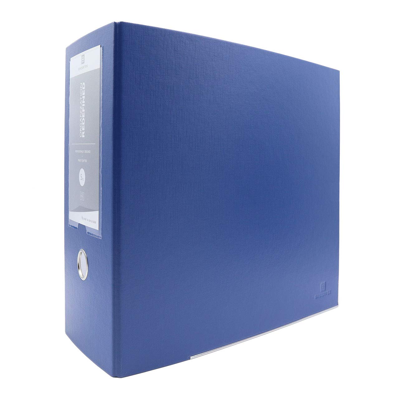 Bindertek 3-Ring Premium High-Capacity Binder - Navy, 5.5" Spine Width, 900 Sheet Capacity, 4" D-Rings, Linen-Textured Covers, Steel Reinforced Edges,
