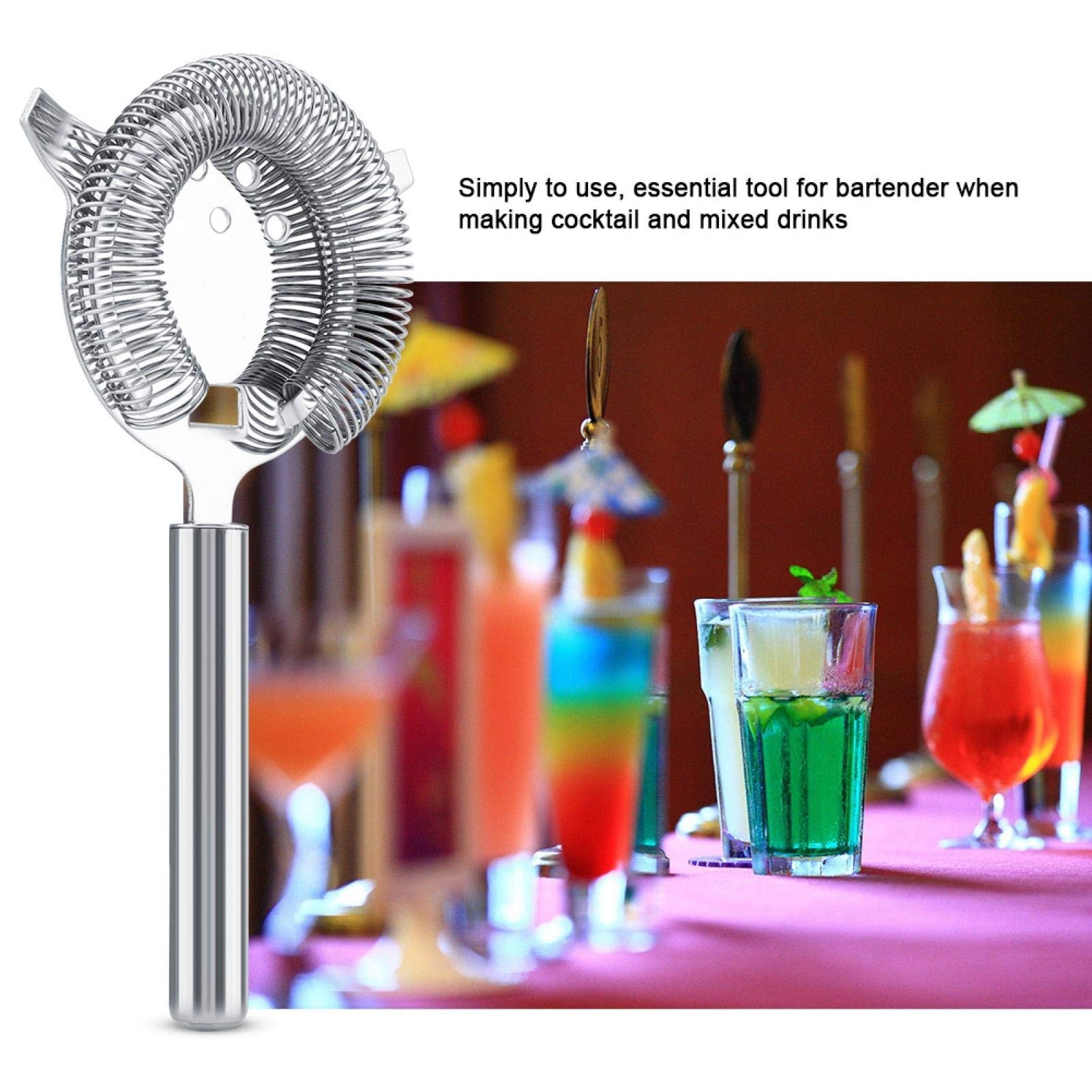 Cocktailsieb Aus Edelstahl – Barkeeper-Sieb, Getränkefilter, Für Cocktails & Mixgetränke, Professionell