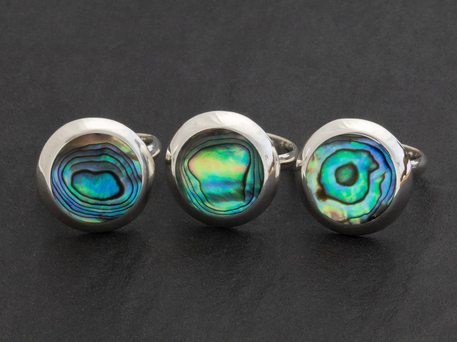 Fly Style Damen Ring aus 925 Silber - offener Ring mit Muschel oder Stein Inlays