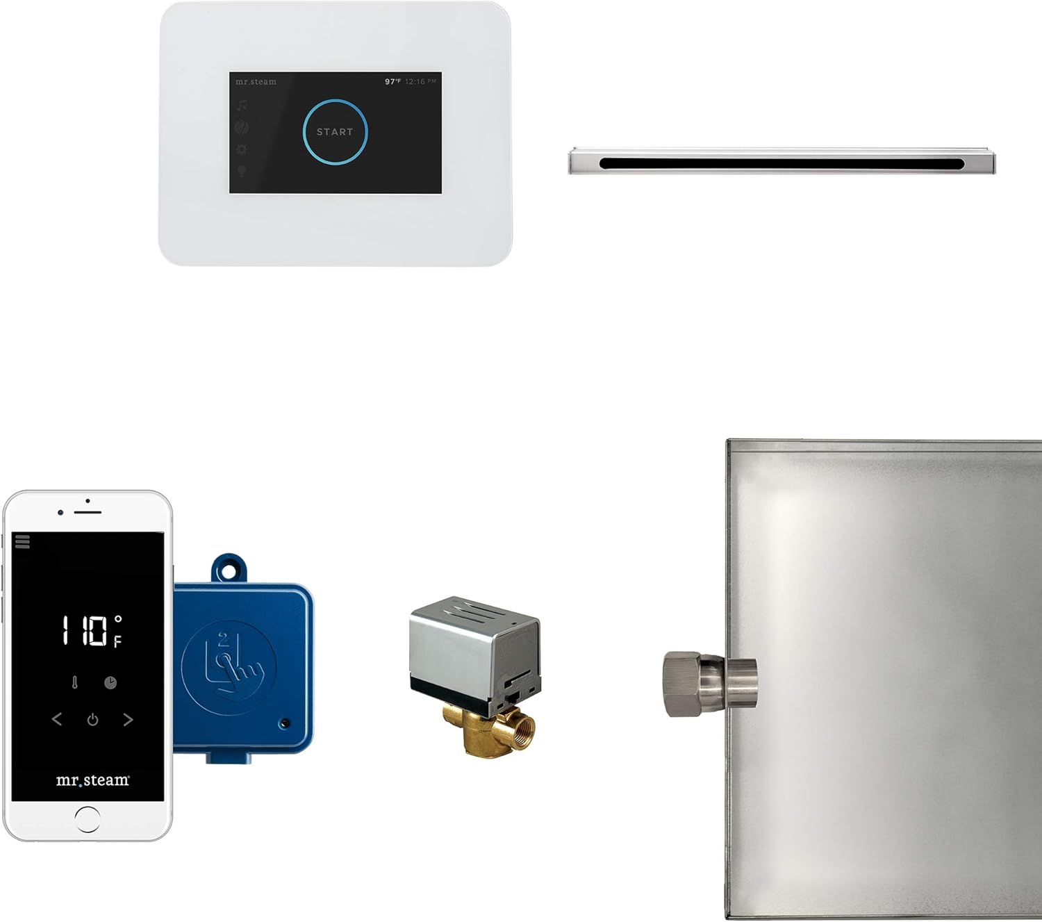 Mr Steam I3BUTLERLWH White iButler Linear Package