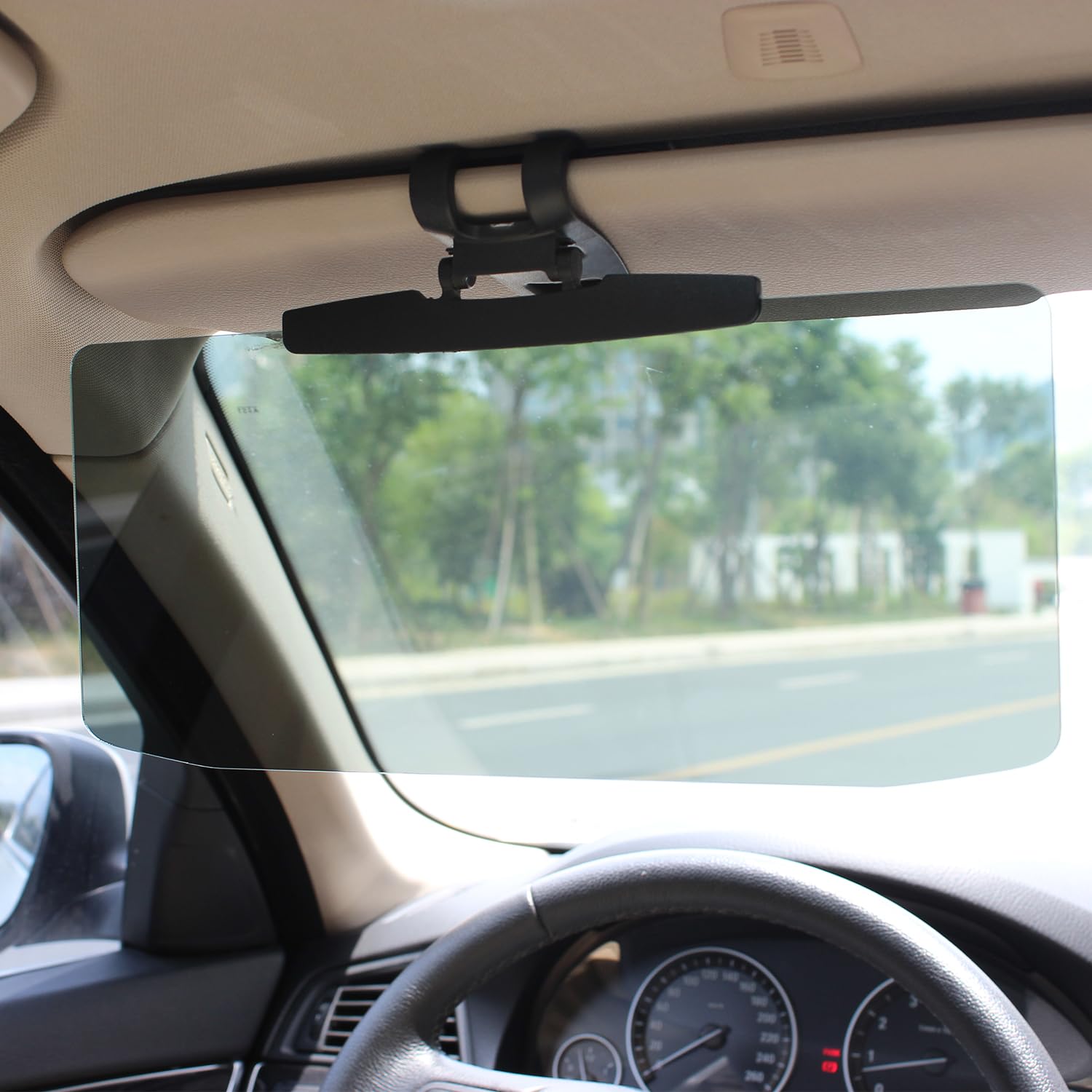 Polarized Sun Visor for Car, Anti-Glare Sun Visor Extension, Universal Car Sun Visor, Adjustable UV Protector for Safe Driving (1 Pack)