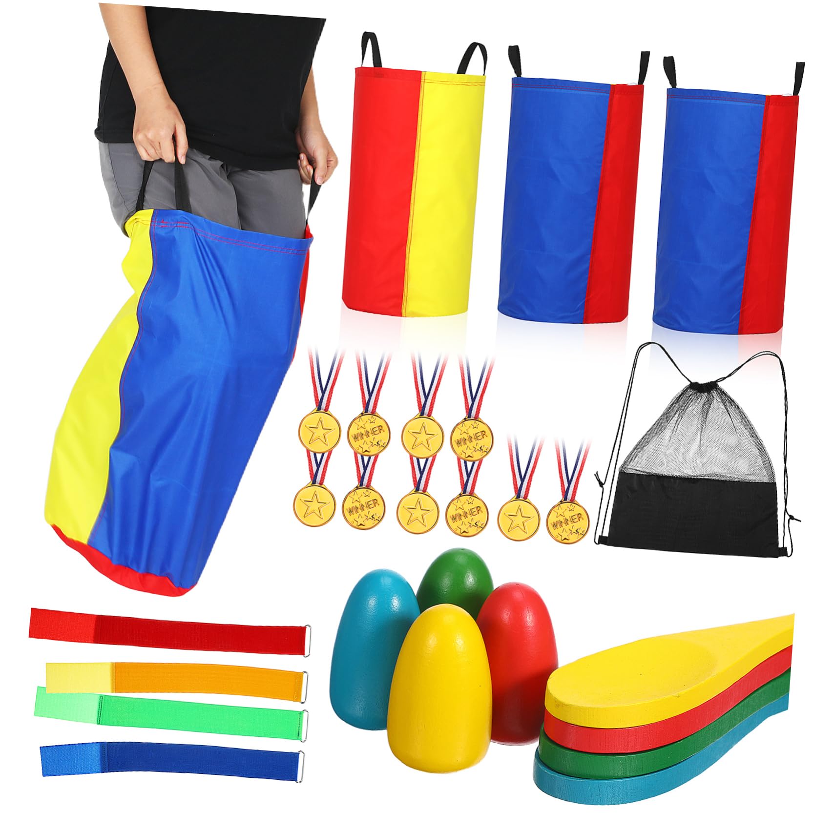 Jeu de Course en Paquet Extérieur 1 Lot Abs Bois pour Fête D'anniversaire