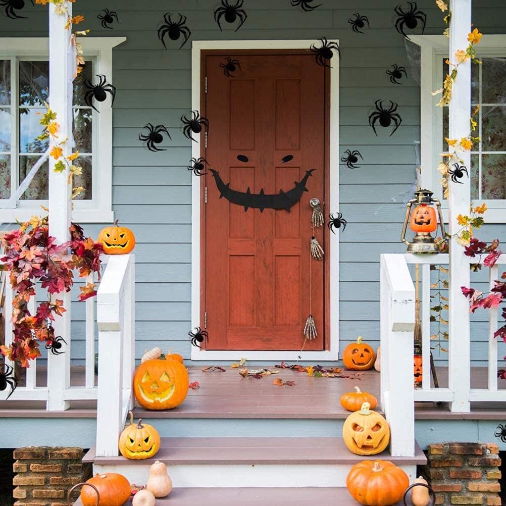 12 sztuk/zestaw 3D Pająk Halloween Dekoracje Naklejki, Pająk Naklejki Ścienne, Halloween Straszny Pająk do Okna Domu, Imprezy, Wystrój Pokoju little surprise