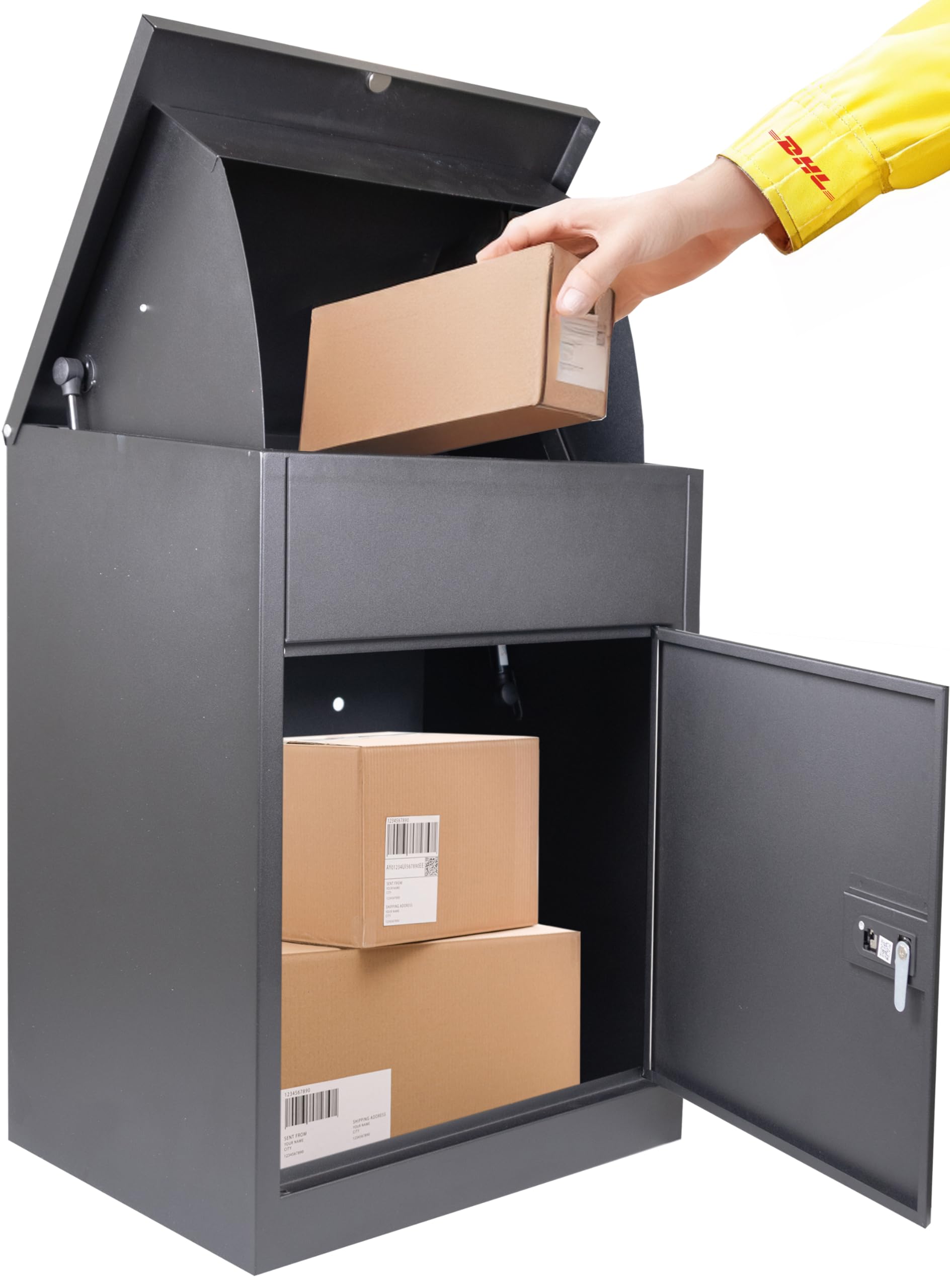 Silvergear Outdoor Mailbox | Outdoor Mailboxes | Anthracite | Lockable | Waterproof | Corrosion Resistant and Solid | 44 X 35 X 58 CM