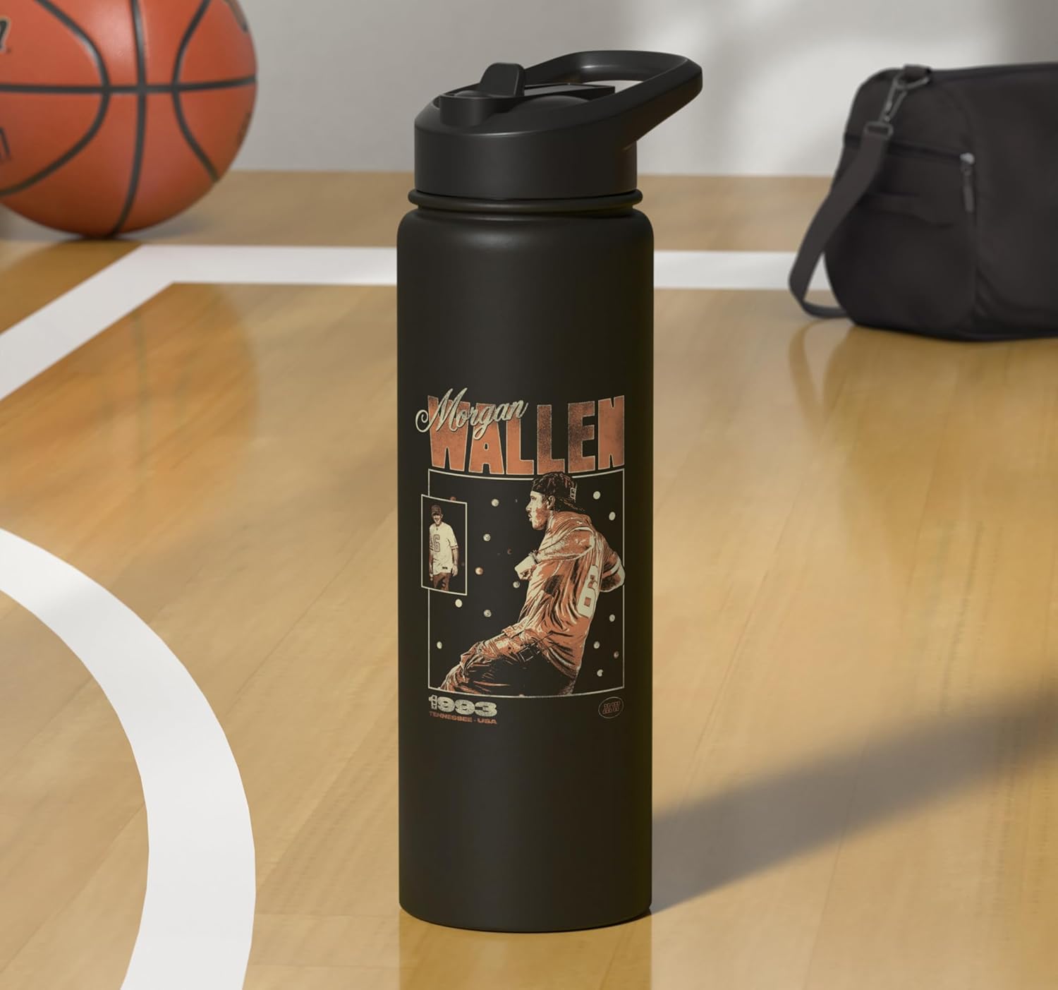 Official Morgan Wallen Baseball Card Stainless Steel Insulated Water Bottle