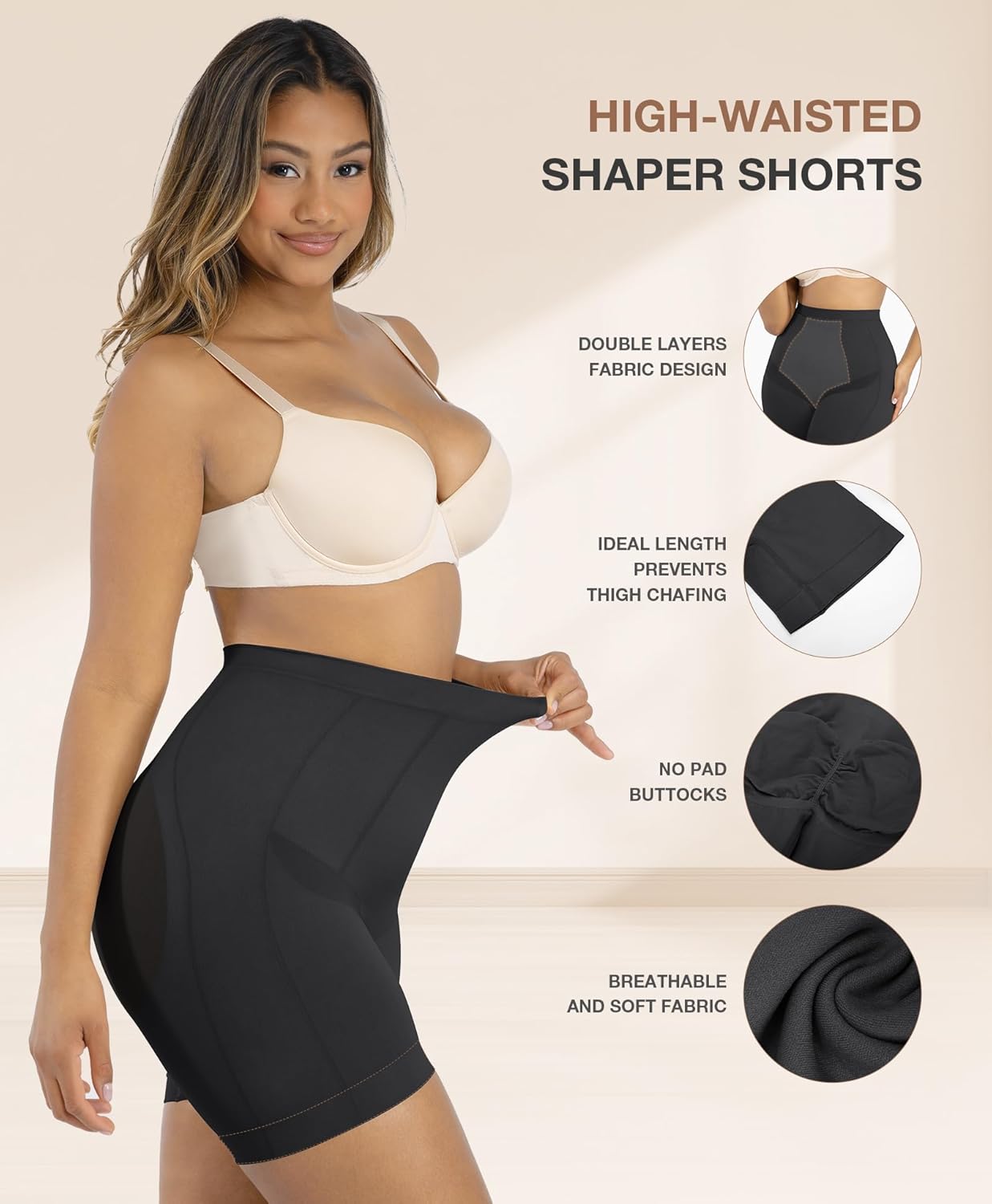 Lover-Beauty Shapewear Shorts for Women Tummy Control Seamless Body Shaper Butt Lifting Thigh Slimming - Image 2