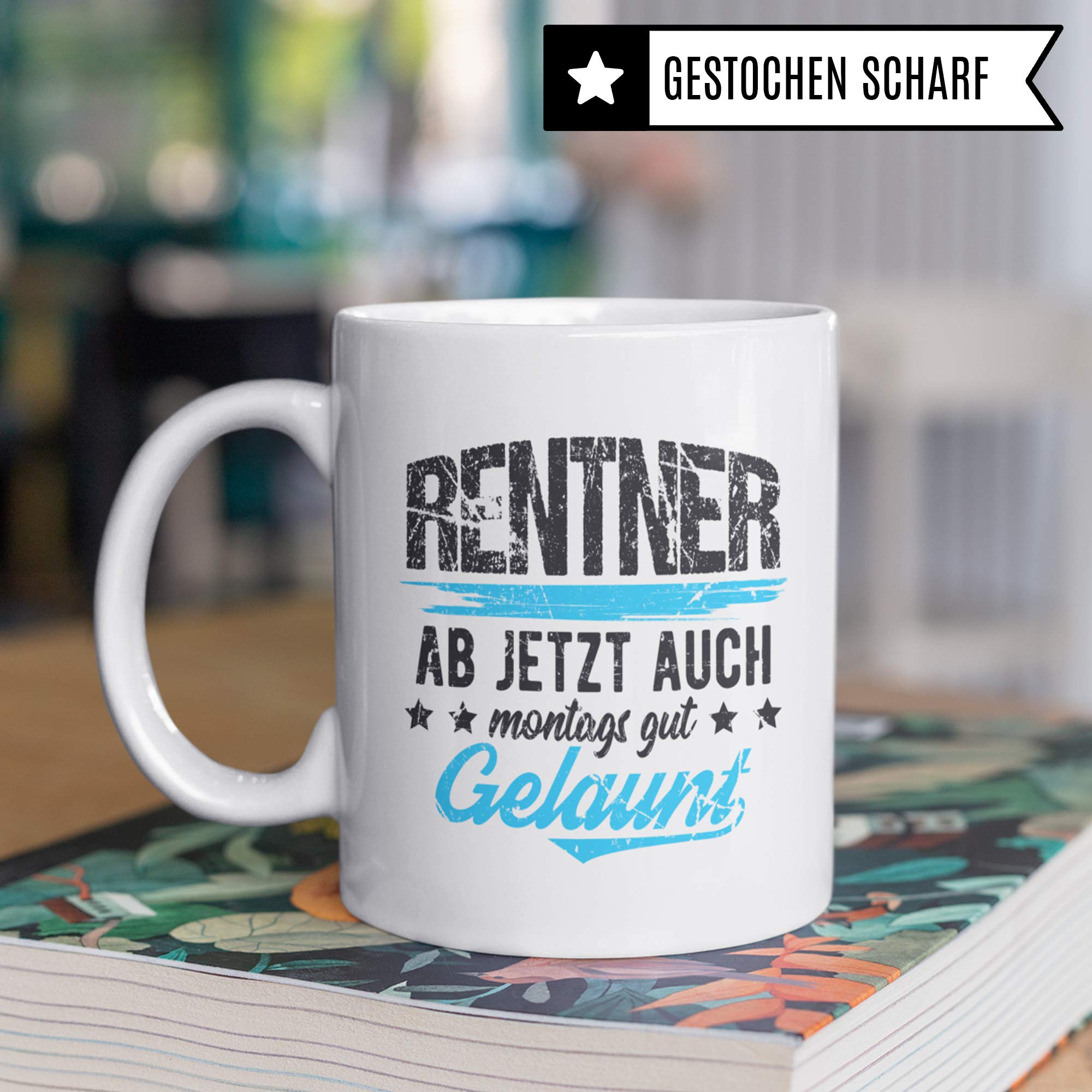 Tazza con scritta in lingua tedesca Ruhestand, idea regalo per