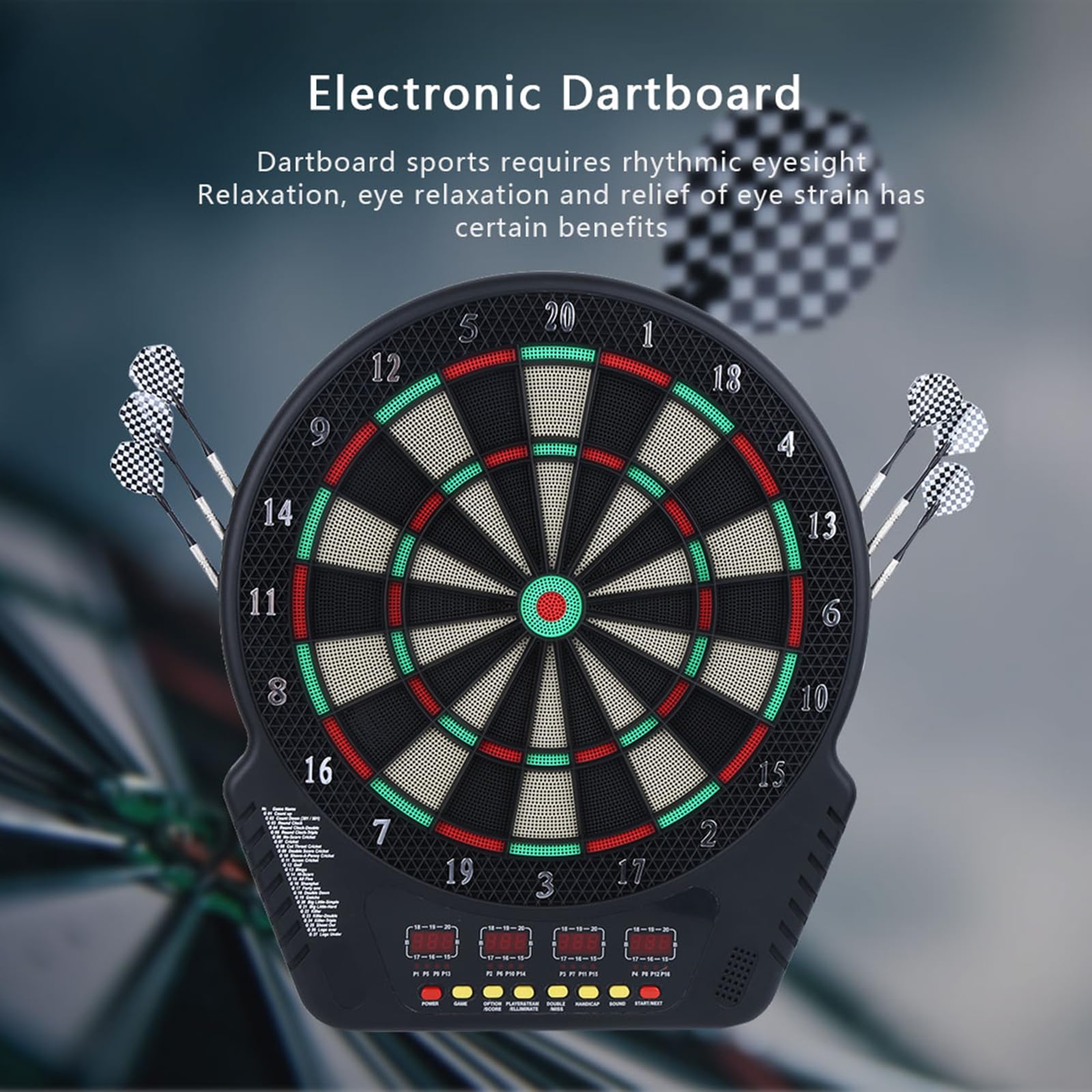 Amazon.co.jp: 電子ダーツボード、4 LED ディスプレイ画面付き電子