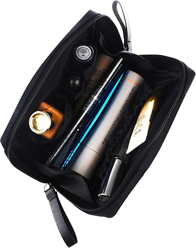 Miniatura 9 de Kososuru Pequeña bolsa de maquillaje para monedero, portátil, impermeable, bolsa de cosméticos de viaje, bolsa de maquillaje para mujeres, Verde,