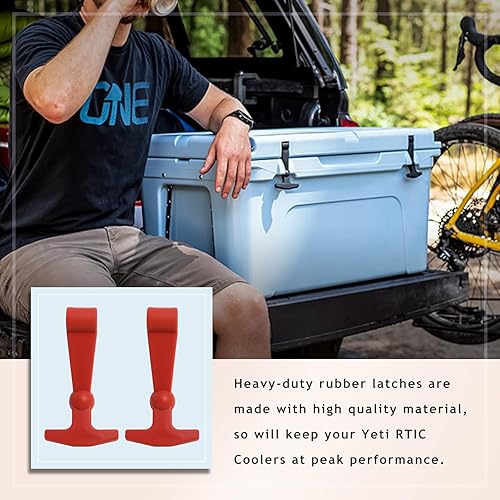 Miniatura 5 de Pestillos de repuesto para Yeti, RTIC, piezas de pestillo de tapa (paquete de 2) compatibles con refrigeradores Yeti T-pestillos hechos de goma dura