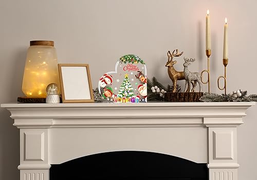 Miniatura 6 de Decoración de Navidad para interiores, linda decoración de Navidad, letrero de mesa para manto, escritorio de oficina, estante, regalos en forma de