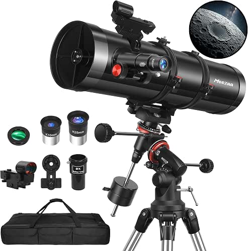 MEEZAA Telescope, 150EQ Newtonian Reflector Telescope for Adults Astronomy Beginners,