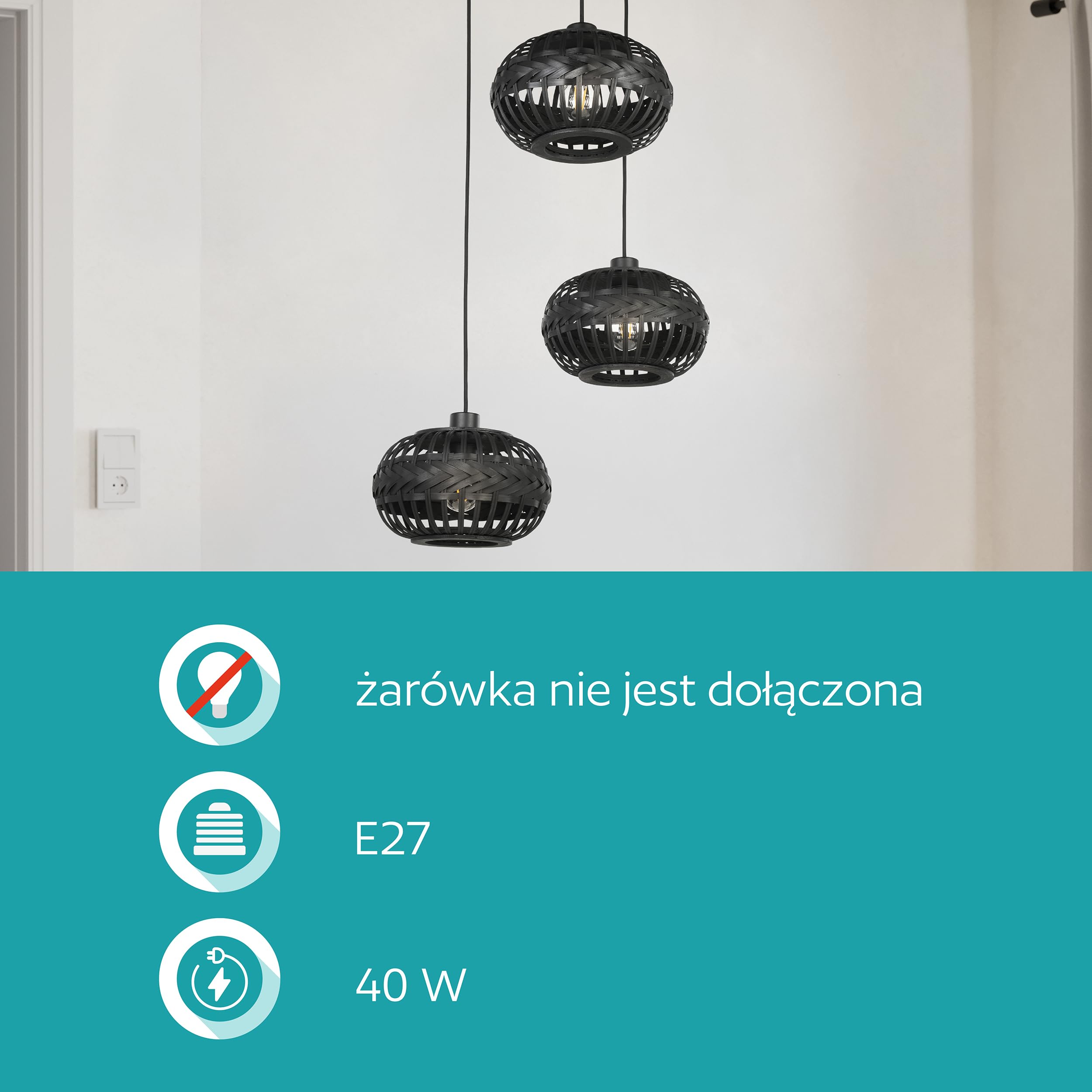 EGLO Cluster lampa wisząca Towcester