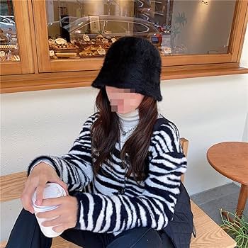 Amazon.co.jp: ホワイトフリースハットショートブリムバケットハット小