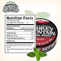 Vista 3 de Smoky Mountain Herbal Long Cut – Recto – Caja de 10 latas - Rapé sin tabaco y sin nicotina