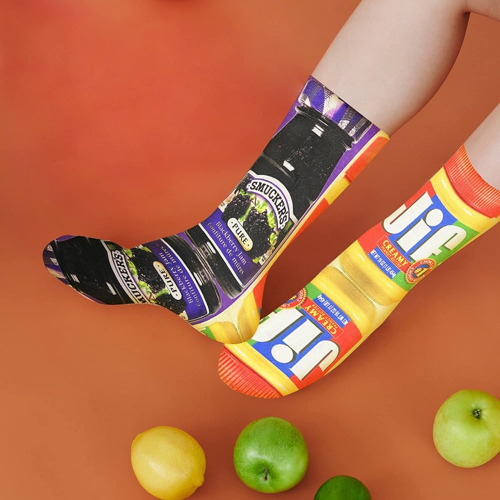 Chaussettes Donut Boite Femme-Chaussettes Humour Fantaisie Humoristique Rigolote Pour Maman Ado Fille-Cadeau Original Drole Utile Insolite Anniversaire Idee Cadeau Noel Saint Valentin Pâques-4 Paires