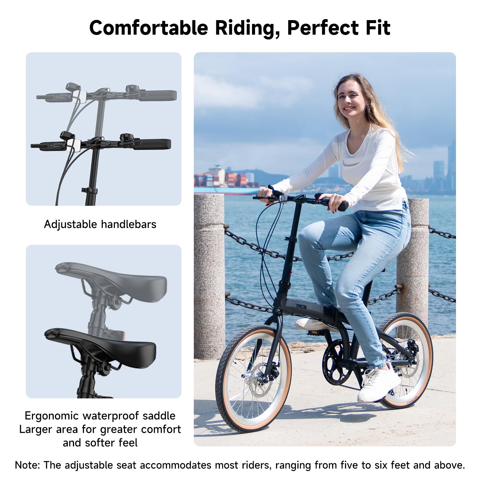 Paire Roues Vélo Pliant 14 Pouces - Double Paroi, 20 Trous, Moyeu Roulements - Pour BYA412 & Autres