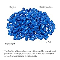 Vista 4 de MECCANIXITY 200 tapas de goma para extremos de 5/16 pulgadas, protector de rosca de vinilo redondo de PVC para tubería de perno de tornillo