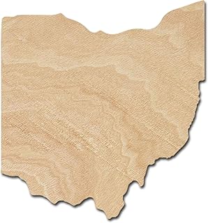 Ohio Wood Cutouts for crafts, Laser Cut Wood Shapes 5mm thick Baltic Birch Wood, Multiple Sizes Available