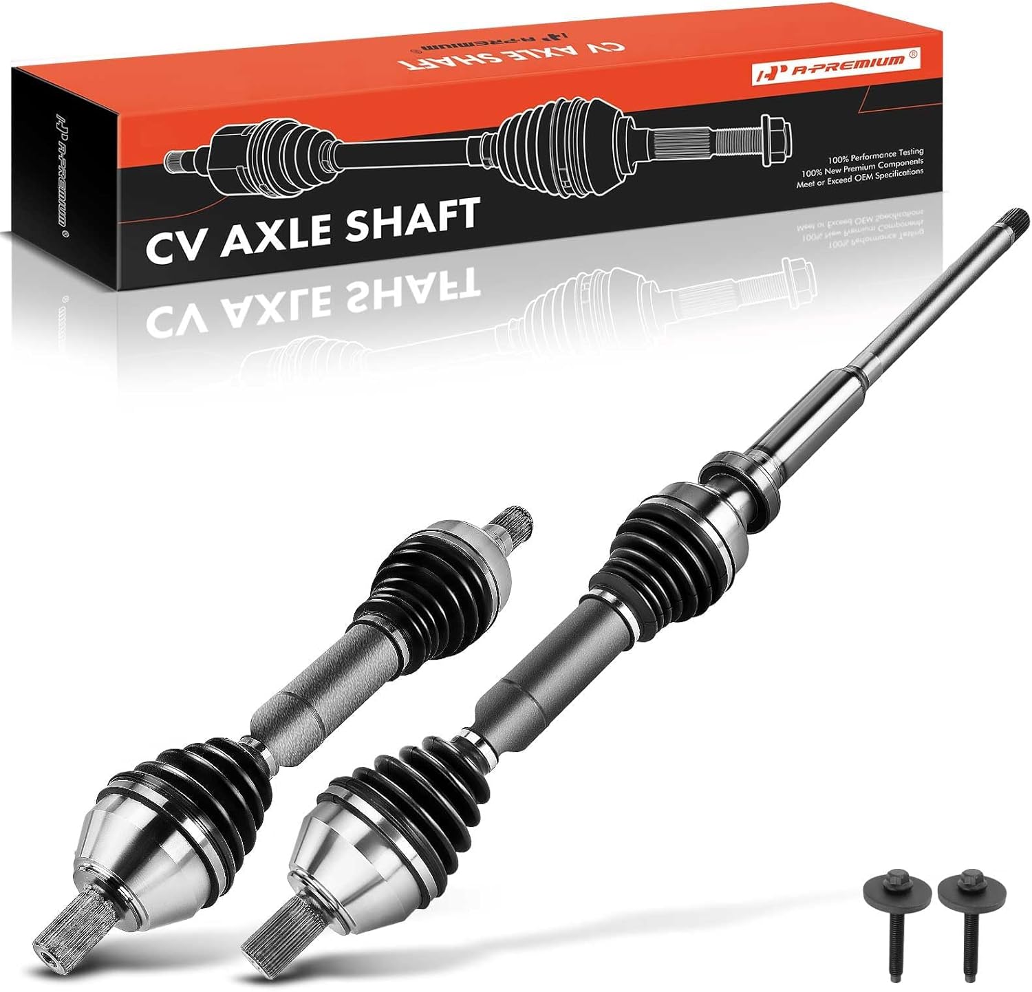 A-Premium Pair (2) Front CV Axle Shaft Assembly - Compatible with Volvo XC70 2008-2015, L6 3.0L - Front Left and Right Front Driver and Passenger Side