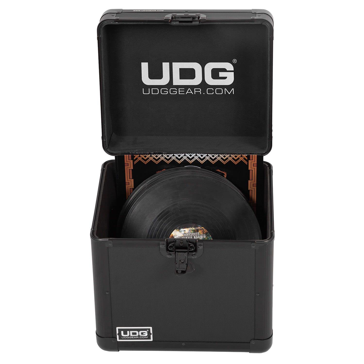 UDG Ultimate Record Case 80 – Leichtes Aluminium-Flightcase für 12"-Vinyl – Schwarz (U93017BL) | Schützen Sie 80 Schallplatten in einem leichten Aluminiumgehäuse; Pick-Foam-Interieur mit sicheren Verschlüssen