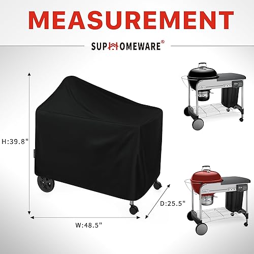 Miniatura 2 de Suphomeware Cubierta para parrilla Weber de 22 pulgadas Performer Deluxe carbón, resistente al agua, resistente al agua, 7152