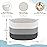 Maliton Large Blanket Basket, 22 X 22 X 14 Woven Baskets for storage Baby Laundry Hamper, Cotton Rope Blanket Basket for Living Room, Laundry, Nursery, Pillows, Clothes, Baby Toy chest (White&Grey)