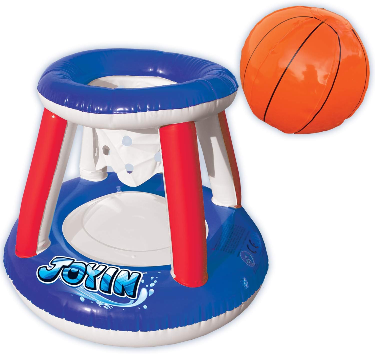 Inflatable Pool Float Set Volleyball Net & Basketball Hoops; Balls Included for Kids and Adults Swimming Game Toy, Floating, Summer Floaties, Volleyball Court (105”x28”x35”)|Basketball (27”x23”x27”). : Toys & Games