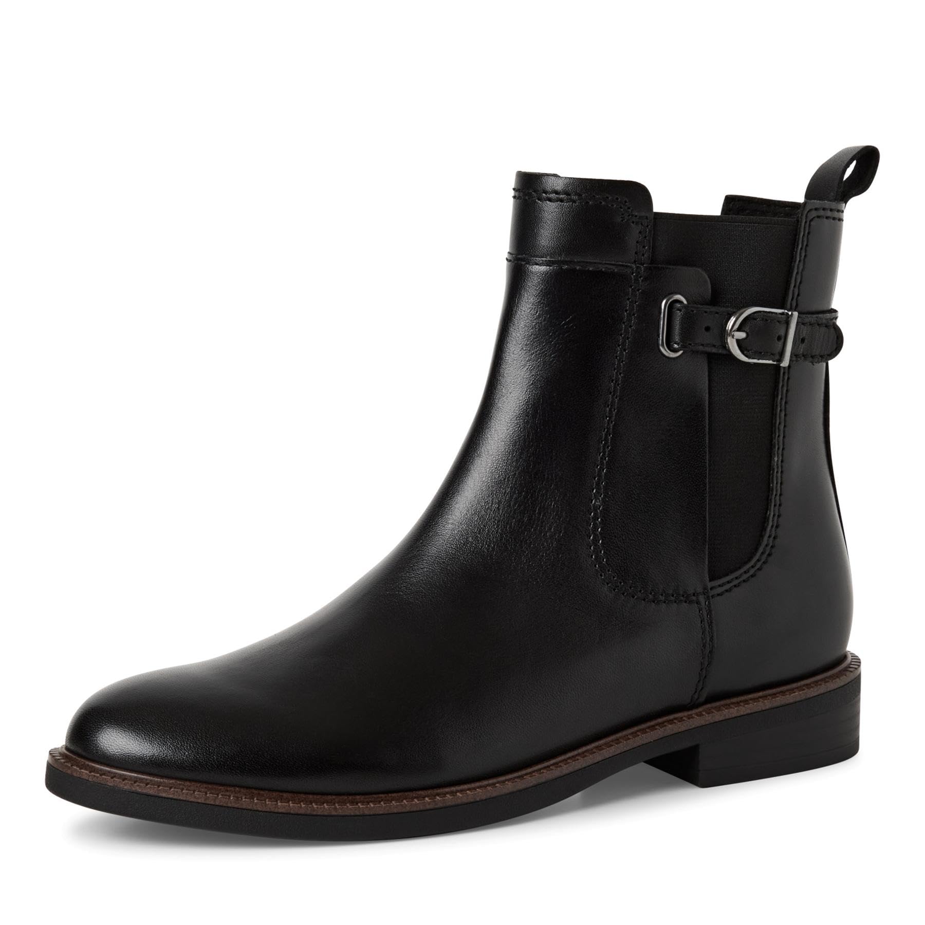 MARCO TOZZI Women's 2-25311-45 Chelsea Boots, Black/Cognac C, 38 EU, Black Cognac C, 6 UK