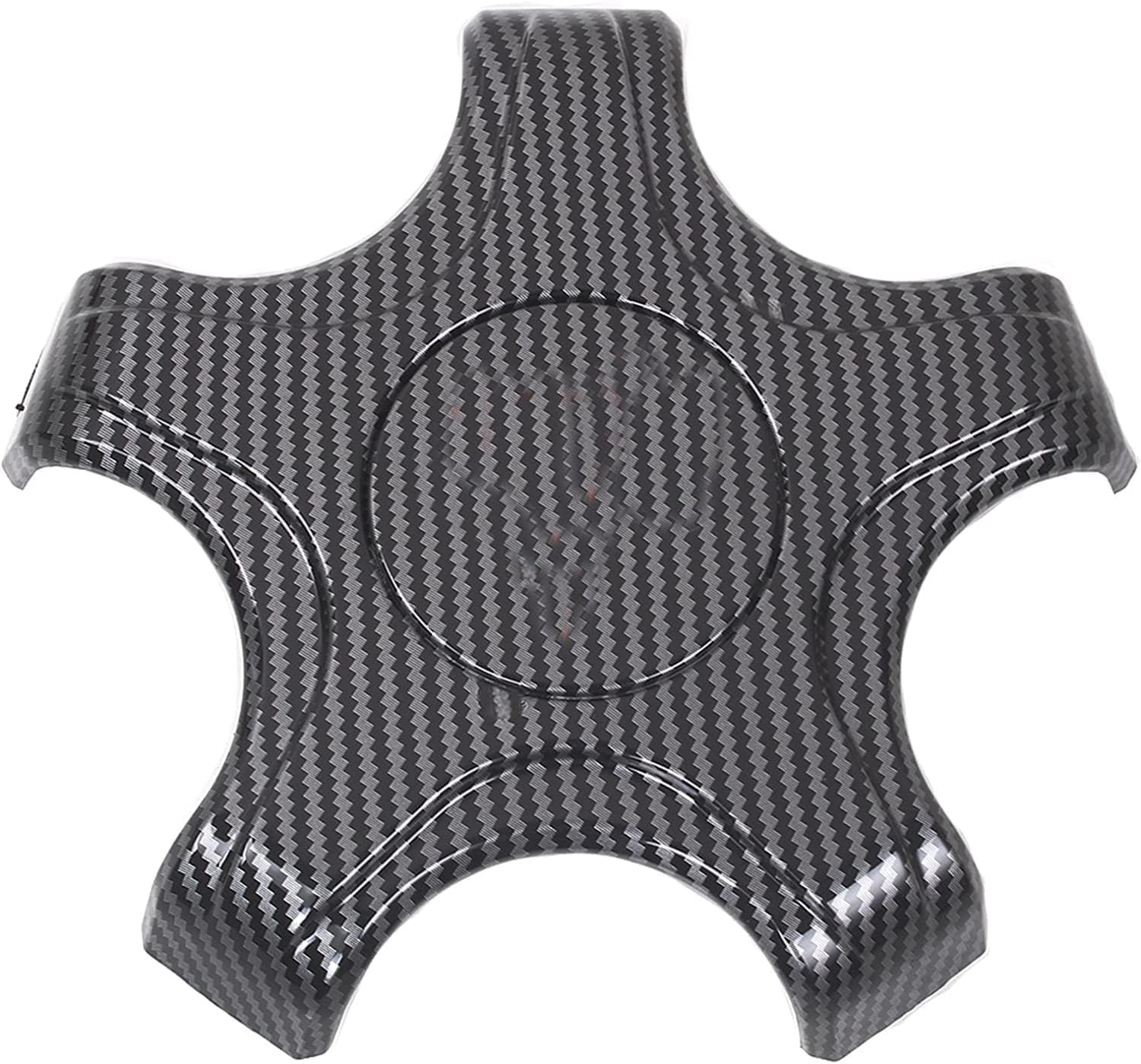 ATAIRSOFT 4PCS Aero Wheels Cap Kits Hubcaps Cover Wheel Center Cap Kits Compatible for Tesla Model 3 Original 18 inch Rims Accessories (Carbon Fiber with Red T Logo)