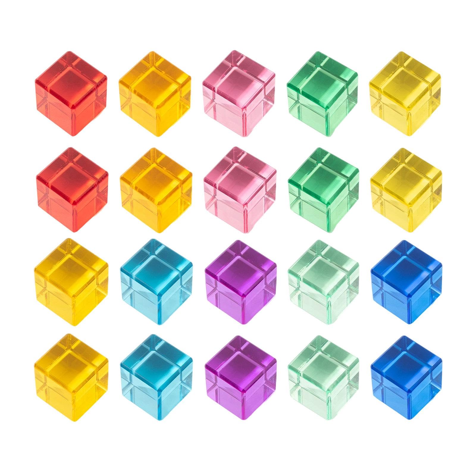 20 Blocchi Impilabili Gem in Acrilico, Gioco Educativo di Impilamento Arcobaleno per Bambini, per Stimolare I Sensi E Stimolare La creatività, Cubo