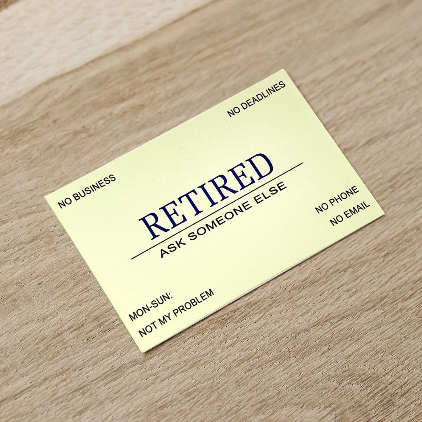 buy rxbc2011 retired business cards pink funny retirement gift (pack of 100/no case) for retired men women coworkers employees boss friend colleague (yellow) online in turkey. b092pf2lwl buy rxbc2011 retired business