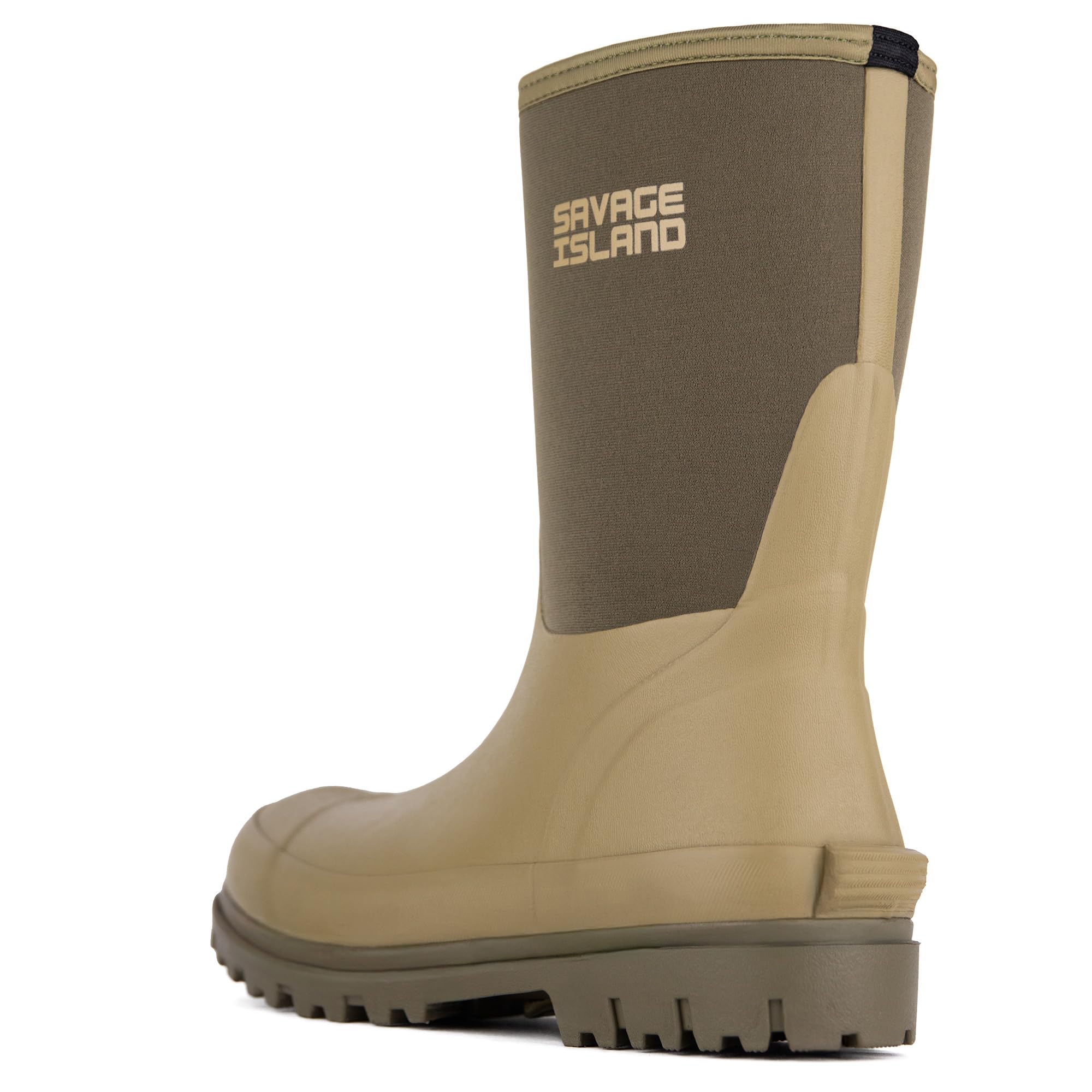Savage Island Botas de agua cortas de neopreno con aislamiento de goma para mujer, con forro cálido, totalmente impermeables