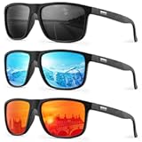 Sunglasses-for-Men Polarized Mens Sunglasses: Retro Sun glasses with UV Protection for Driving Fishing Golf