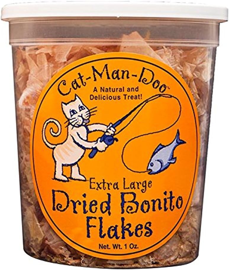 CatManDoo Extra Large Bonito Flakes, 1Ounce Container or Pouch Pet Snack