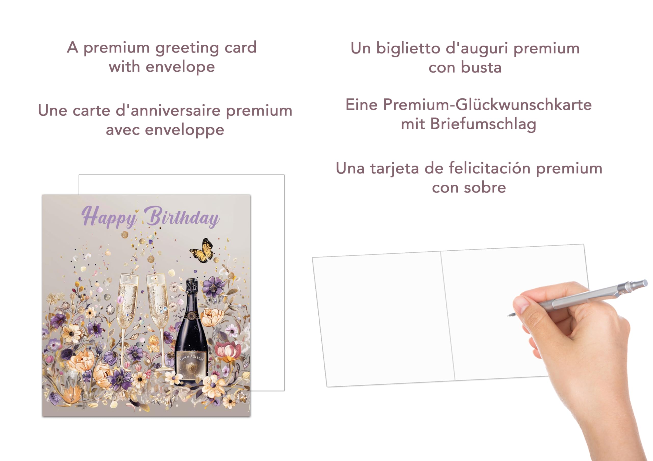 Edition Seidel Biglietto di auguri quadrato di alta qualità per il