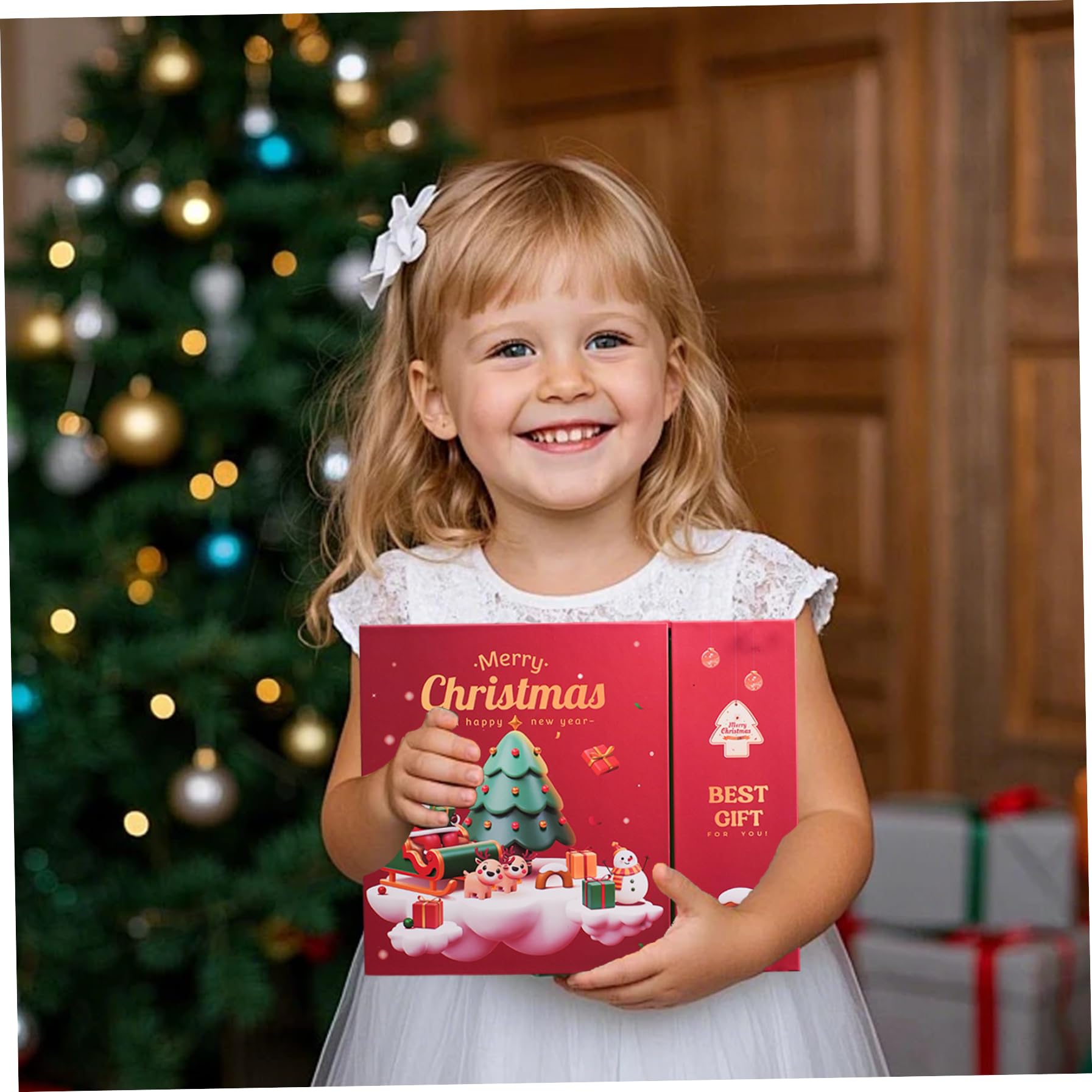 Calendari dell'Avvento vuoti da riempire Scatole del Calendario dell'Avvento di Natale fai da te per il conto alla rovescia di 12 giorni per la decorazione delle festività natalizie.
