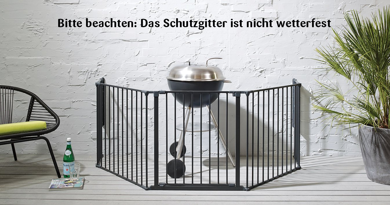 BabyDan Barrière Extension Large Flex Anthracite ( l x H: 72 x 71 cm)