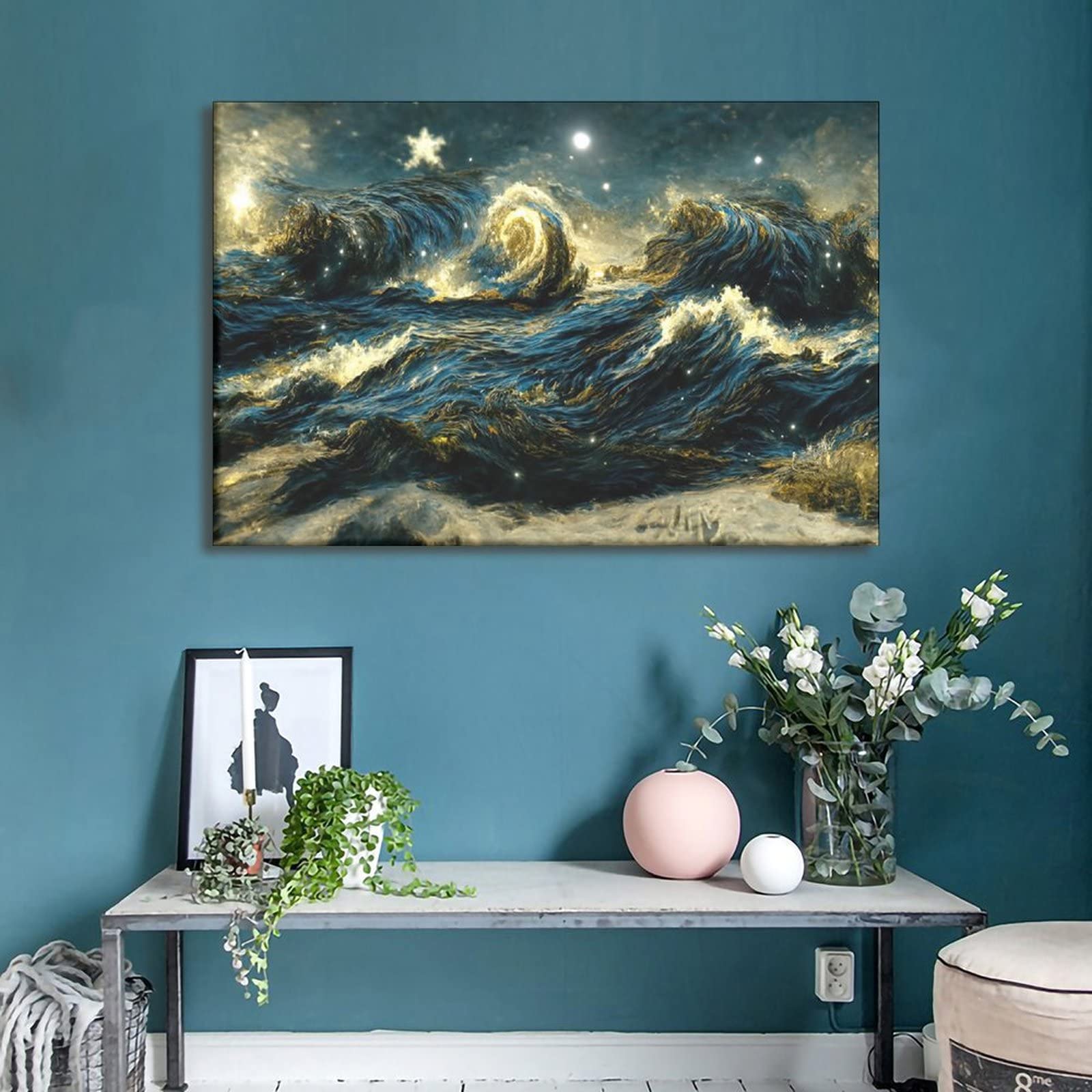 Amazon.co.jp: ポスター ゴッホ アートの絵画[星夜の海][壁掛け 絵画