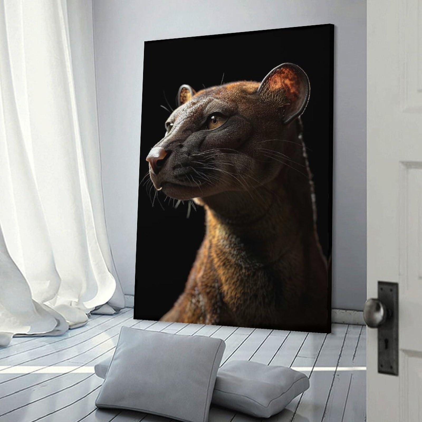 Junmoney Fossa Canvas Wall Picture, 08x12inch(20x30cm), for Front Hall, Corridor Or Welcome Spaces, Wall Decor to Refresh Empty Corners