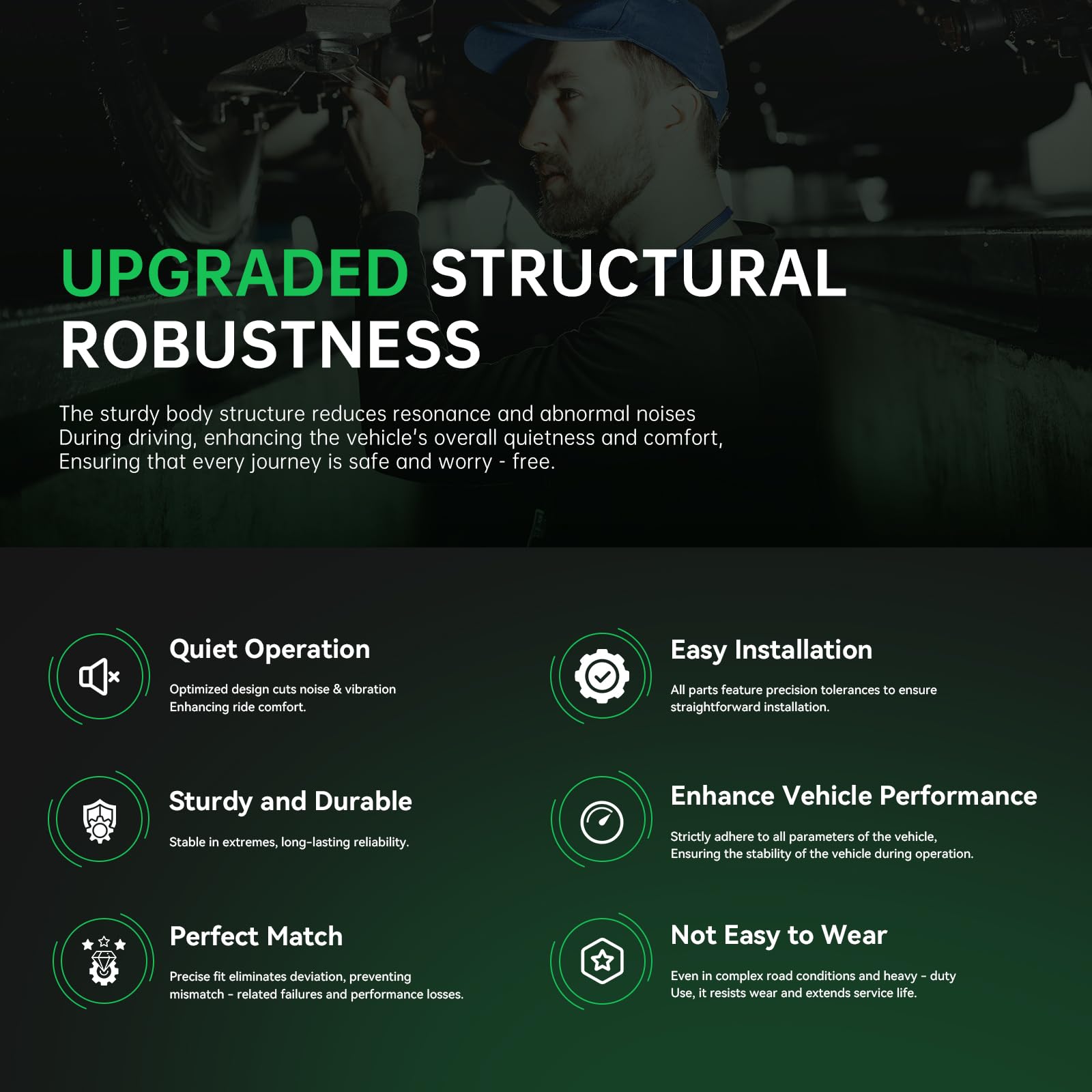 AUQDD 2PC K100002 Professional Suspension Adjustable Rear Upper Control Arm Assembly Compatible With Ford C-Max Escape Focus Mazda 3 5 Volvo C30 C70 S40 V50 45K0187