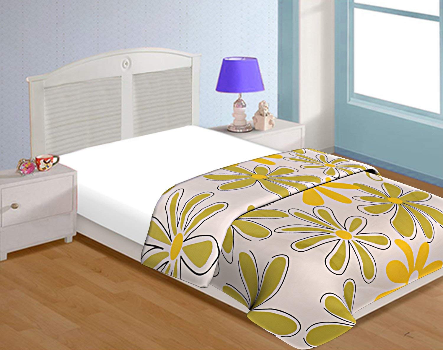 Target Fulfil Fancy Design Print only Single Bed Reversible AC Blanke/ AC Dohar/Quilt (buter Fly)