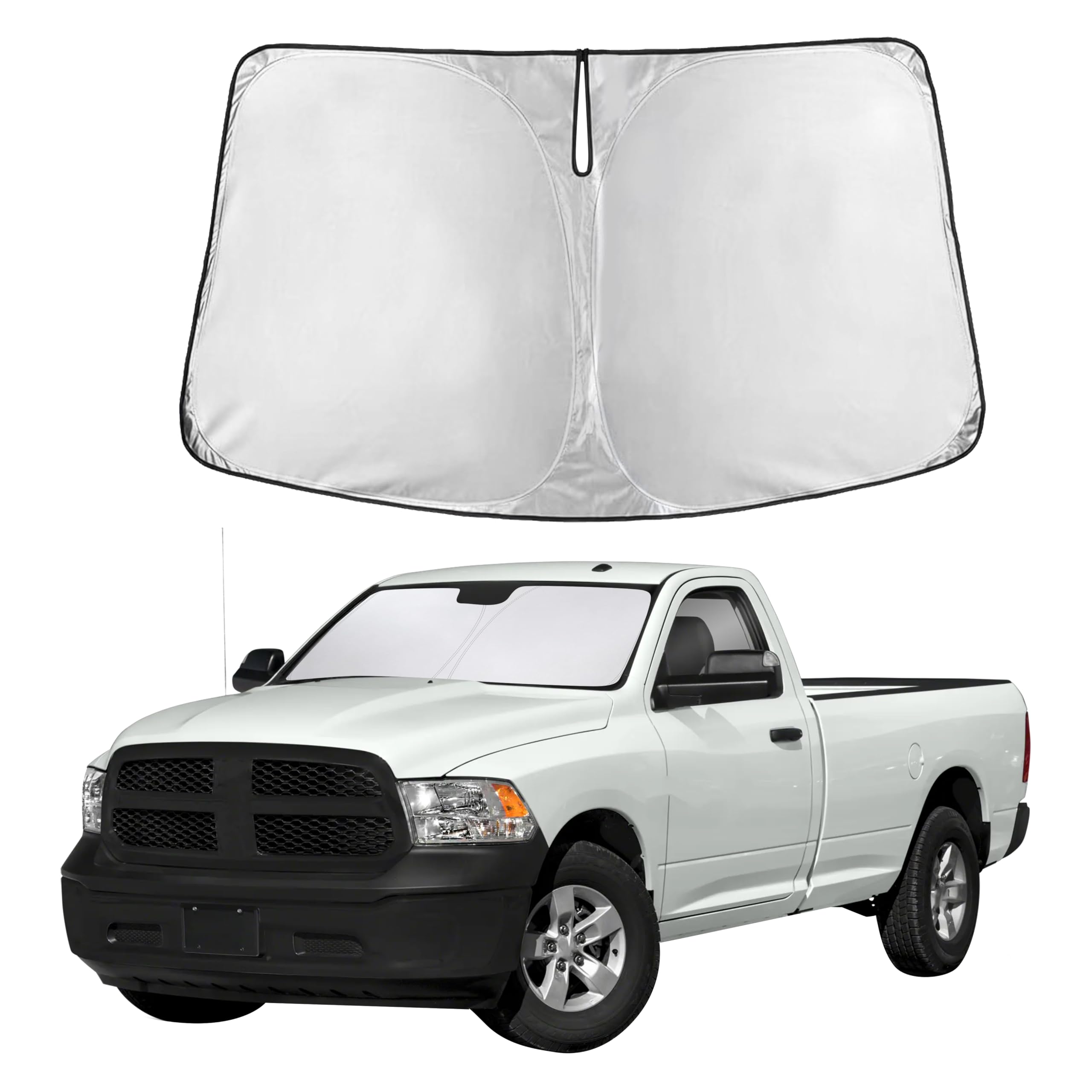 Autovir Windshields Sun Shade Fit for 2011-2016 2017 2018 Dodge RAM 1500