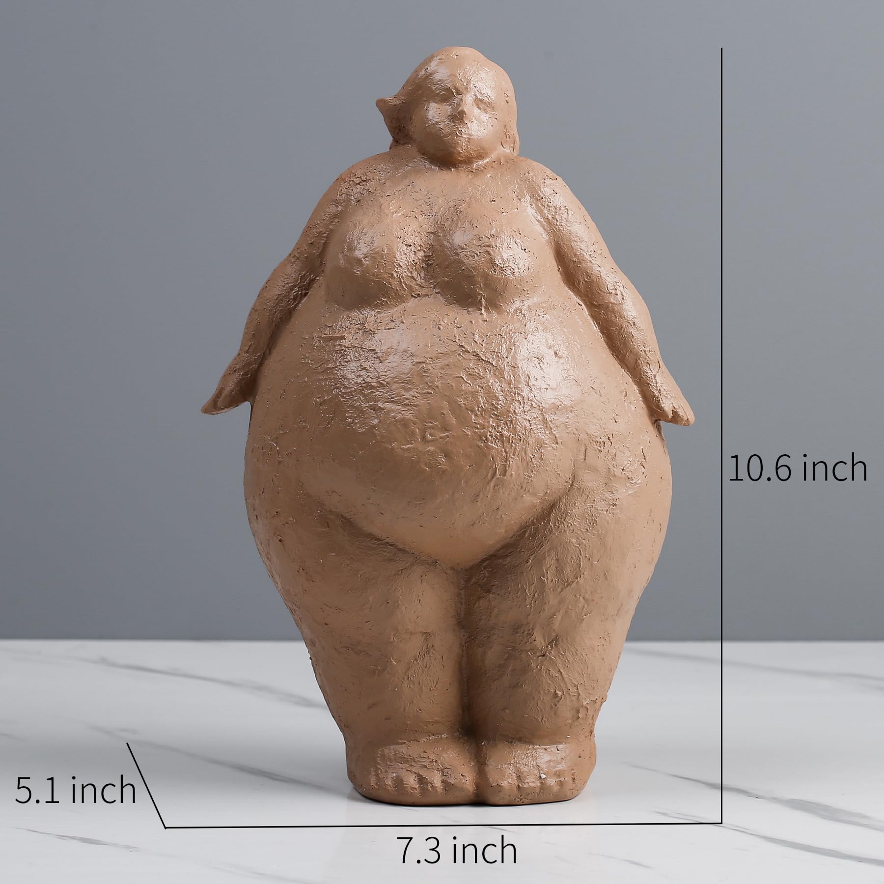 TIMEBUS Fat Lady Statue Art Sculpture Woman Yoga Statues for Home