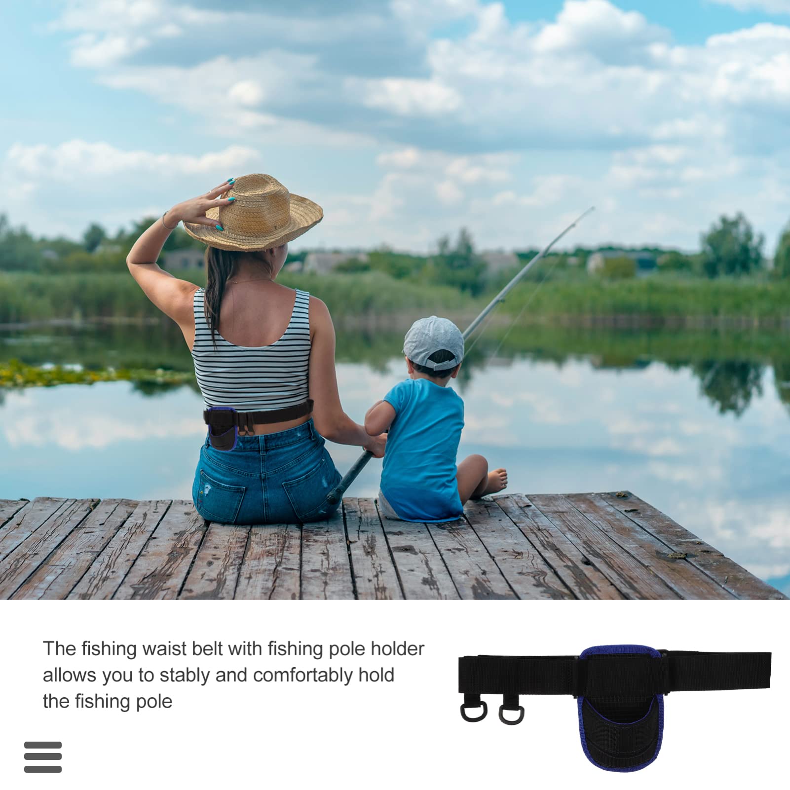 BESPORTBLE Fishing Belt Hooks and Tool Holder Adjustable Waist Harness for Outdoor Activities