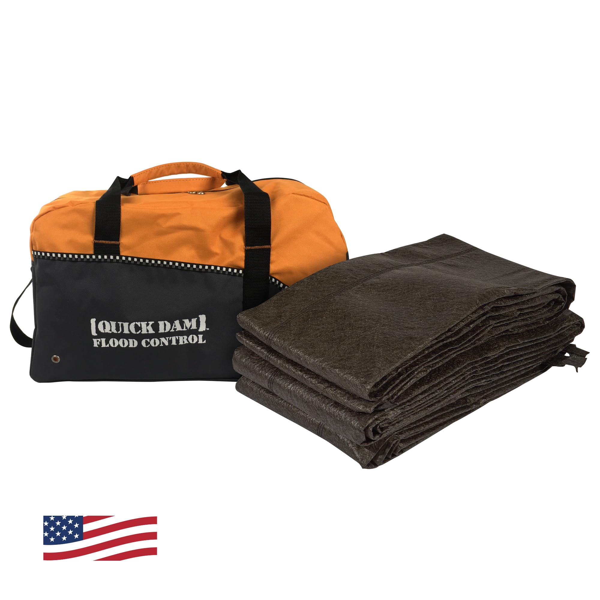 Quick DamQDDUFF17-4 Barriers 17ft Flood Barrier Duffel Kit, 17-ft 4 Pack, Black, 4 Piece