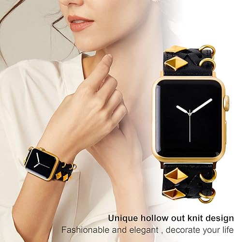 Miniatura 3 de VIQIV Correa de cuero compatible con Apple Watch Band 1.929 in 1.772 in 1.732 in 1.654 in 1.614 in 1.575 in 1.496 in Series Ultra SE 9 8 7 6 5 4 3 2