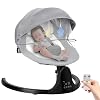 Automatic Baby Swing for Newborn Infants with 5 Speeds 3 Seat Angles, Electric Infant Swing Newborn Swing for Baby Boy Girl, Portable Baby Rocker Swing, Baby Bouncer with 10 Lullabies, Remote Control